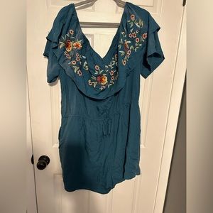 BNWT 3x Davi and Dani teal romper